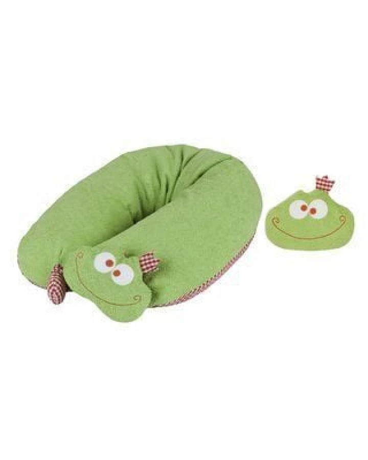 Efie Stillkissen Set Frosch gefüllt mit Dinkelspelzen + Wärmekissen