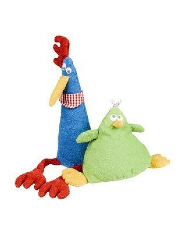 Efie Set Spiel & Kuschel Huhn + Hahn bunt