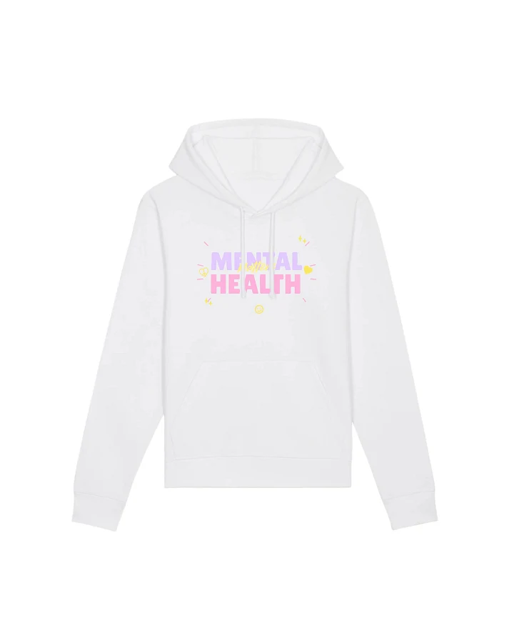 Oat Milk Club Damen vegan Hoodie Cotton Mental Health Matters Weiß