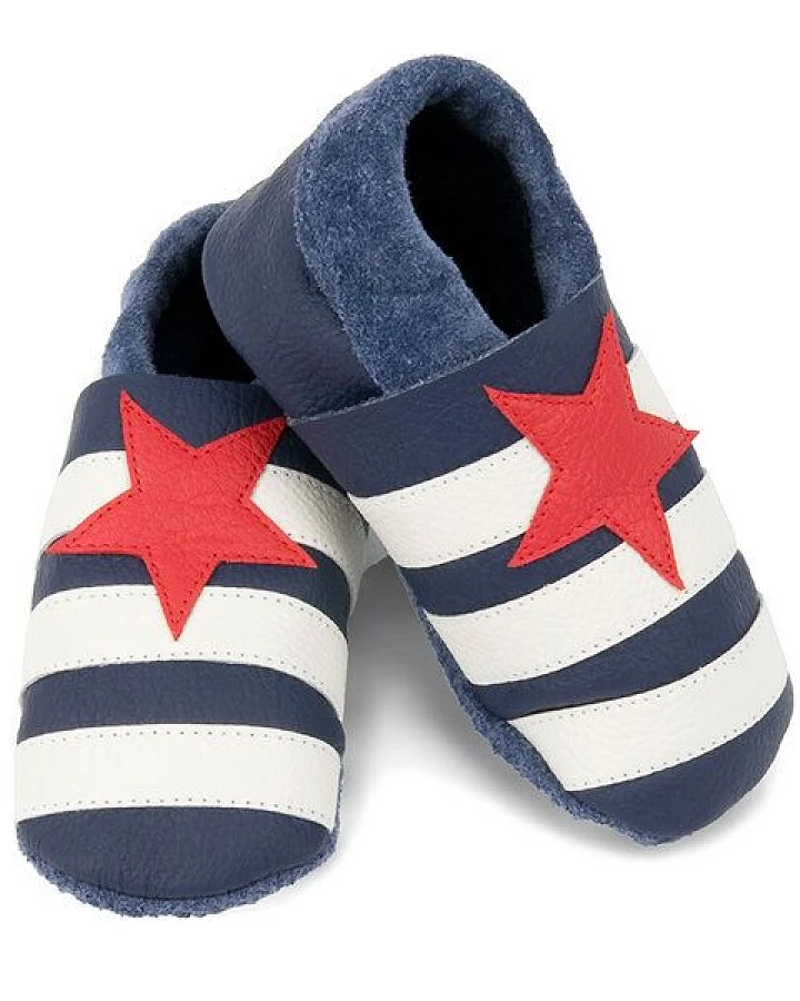 My first Label Krabbelschuh "Sterntaler" / aus hochwertigem Leder / schadstofffrei
