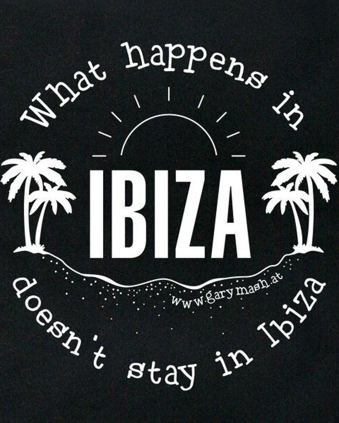 GARY MASH Baumwolltasche What happens in Ibiza – Ansicht 2