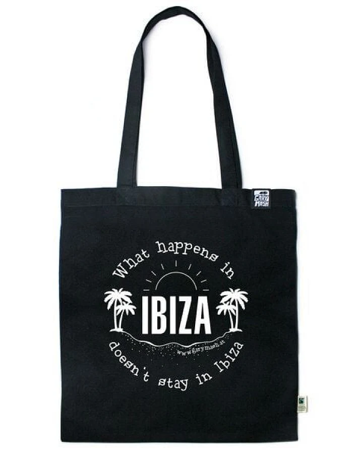 GARY MASH Baumwolltasche What happens in Ibiza