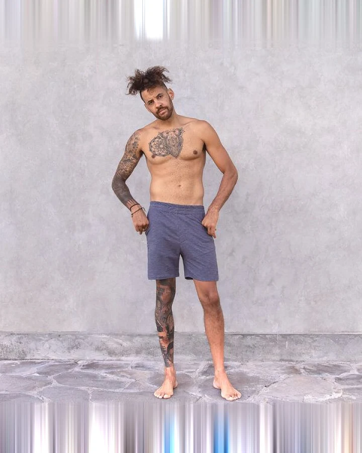 Jaya AXEL MELANGE - Männer - Shorts für Yoga und Freizeit aus Biobaumwolle