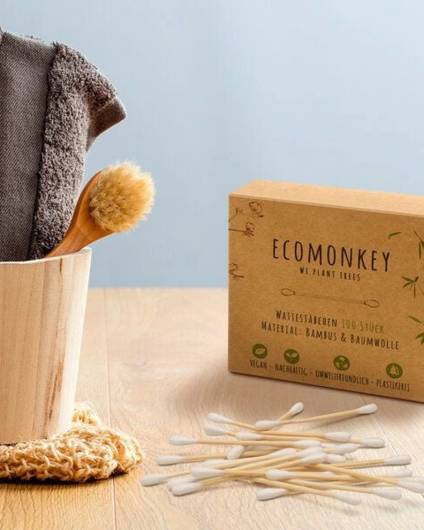 ECOMONKEY® Bambus Wattestäbchen – Ansicht 4