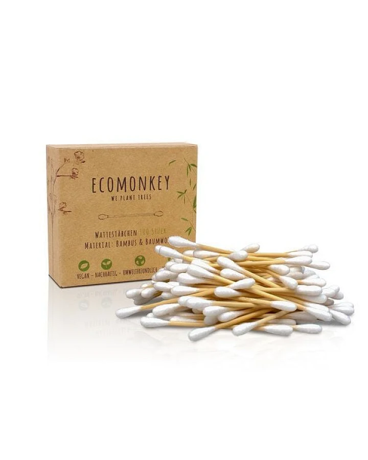 ECOMONKEY® Bambus Wattestäbchen