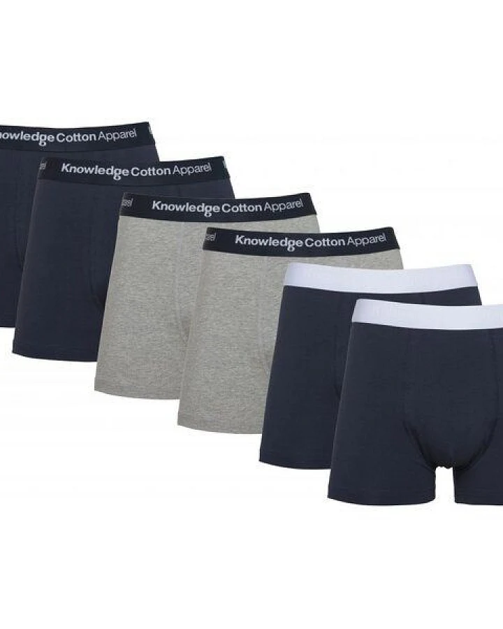 Produktseite: KnowledgeCotton Apparel 6er Pack Boxershorts - 6 pack solid colored underwear - GOTS/Vegan