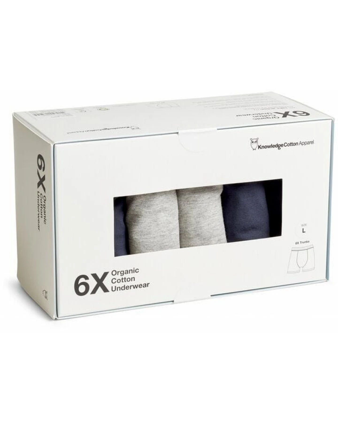 KnowledgeCotton Apparel 6er Pack Boxershorts - 6 pack solid colored underwear - GOTS/Vegan – Ansicht 2