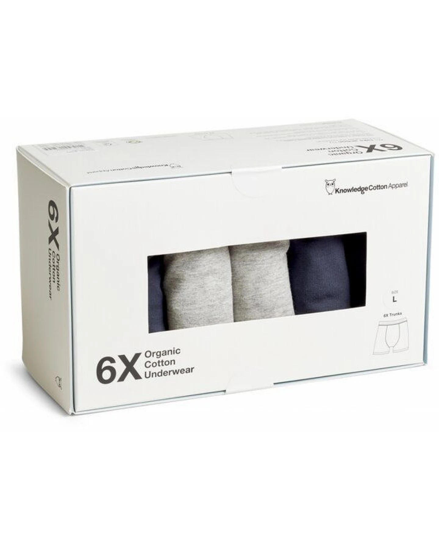KnowledgeCotton Apparel 6er Pack Boxershorts - 6 pack solid colored underwear - GOTS/Vegan – Ansicht 2