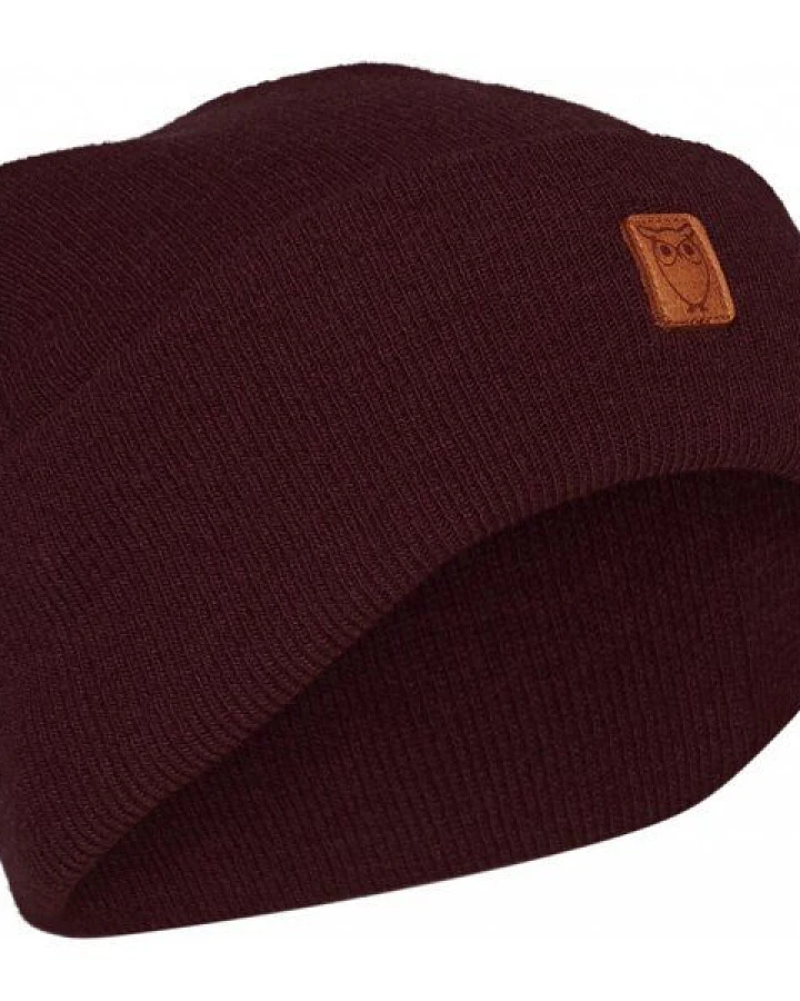 KnowledgeCotton Apparel Mütze - LEAF Beanie organic wool - GOTS