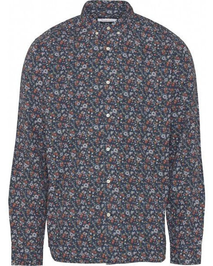 KnowledgeCotton Apparel Hemd mit Floralmuster- Allover flower printed