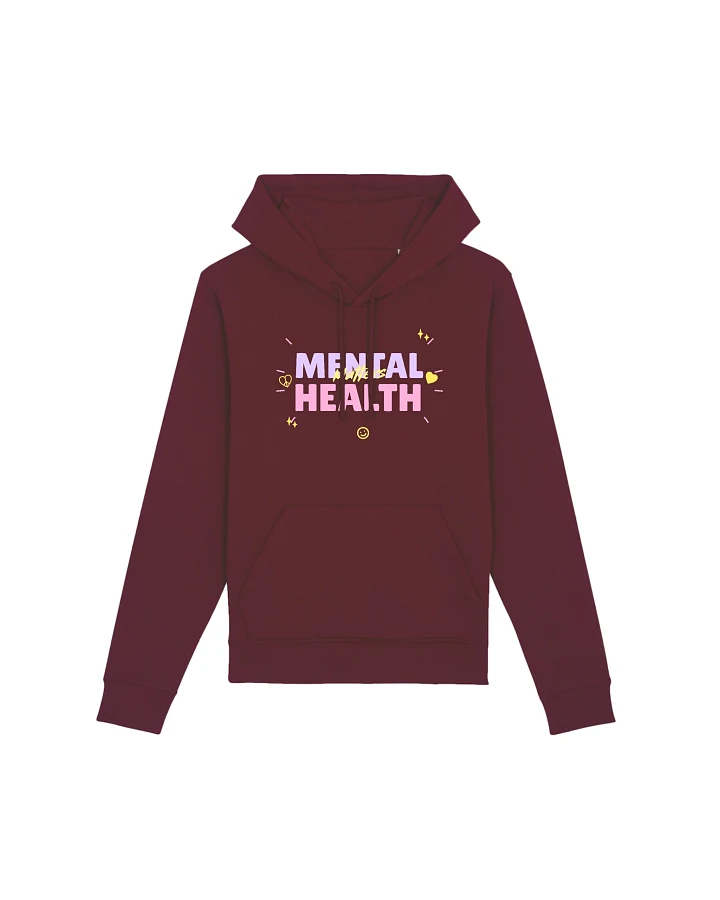 Oat Milk Club Damen vegan Hoodie Cotton Mental Health Matters Maroon