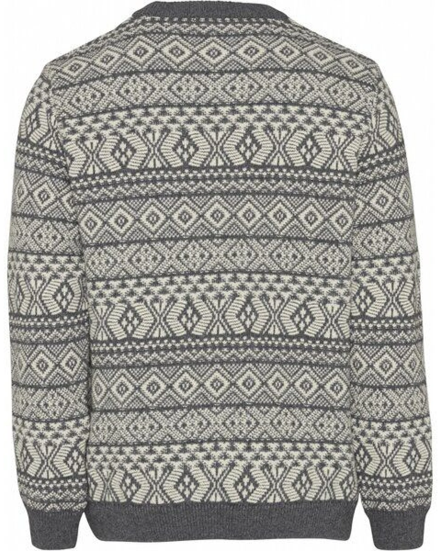 KnowledgeCotton Apparel Strickpullover aus Bio-Wolle - Two colored jacquard o-neck knit - GOTS – Ansicht 2