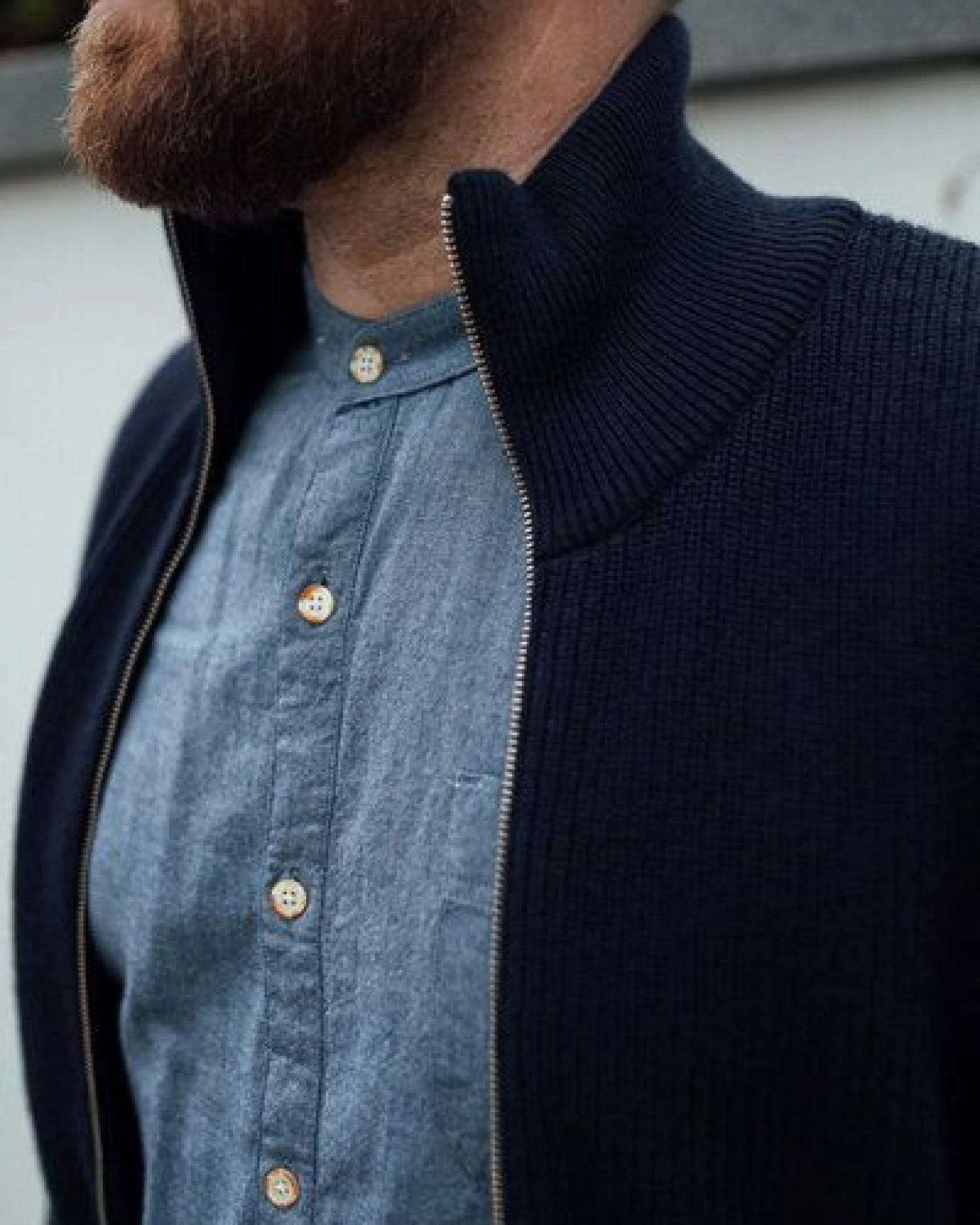 KnowledgeCotton Apparel Flanellhemd mit Stehkragen - Elder Regular Fit - aus Biobaumwolle – Ansicht 2