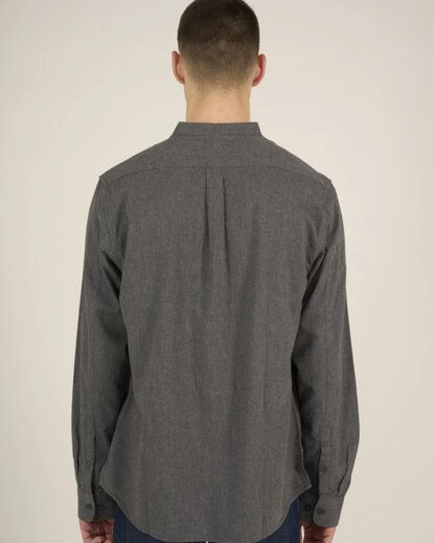 KnowledgeCotton Apparel Flanellhemd mit Stehkragen - Elder Regular Fit - aus Biobaumwolle – Ansicht 3