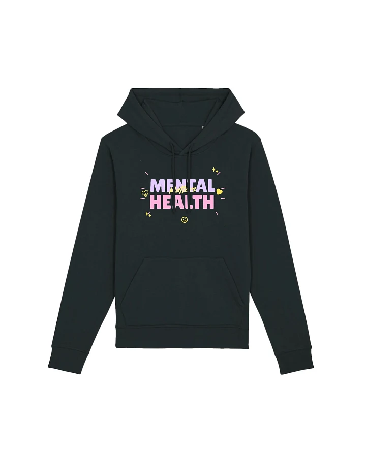 Oat Milk Club Damen vegan Hoodie Cotton Mental Health Matters Schwarz