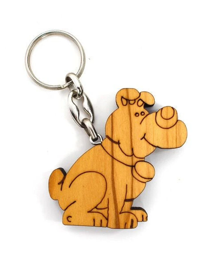 Mitienda Shop Schlüsselanhänger aus Holz - Hund