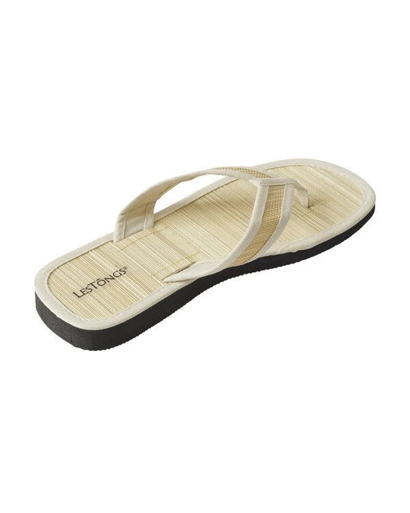 Les Tôngs Juncus-V Natur - Offene & vegane Zimtsandalen mit Zimtsohle Flip Flops – Ansicht 3