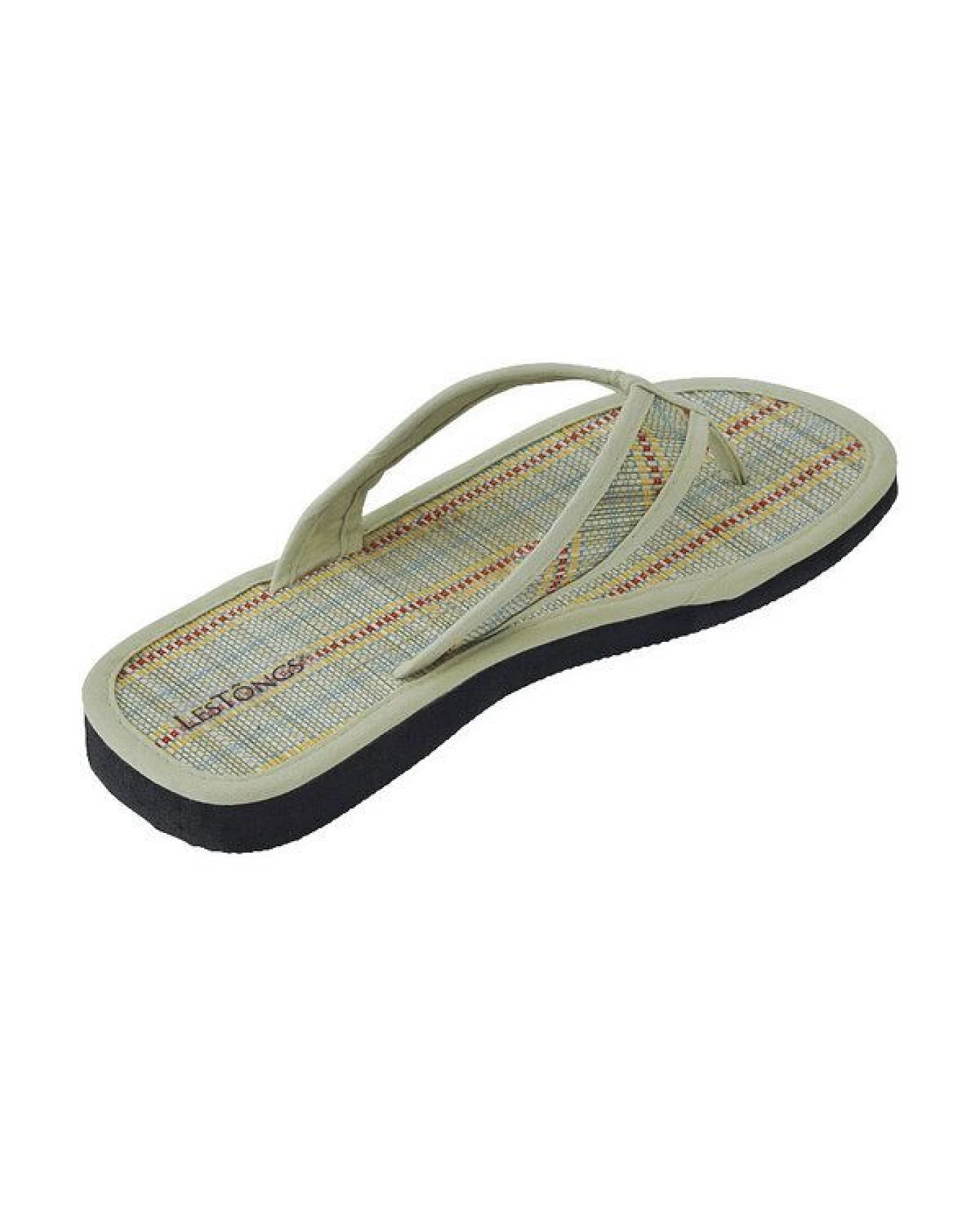 Les Tôngs Juncus-V Stripes - vegane Zimtlatschen - Gesunde Zimtsohle Flip Flops – Ansicht 3