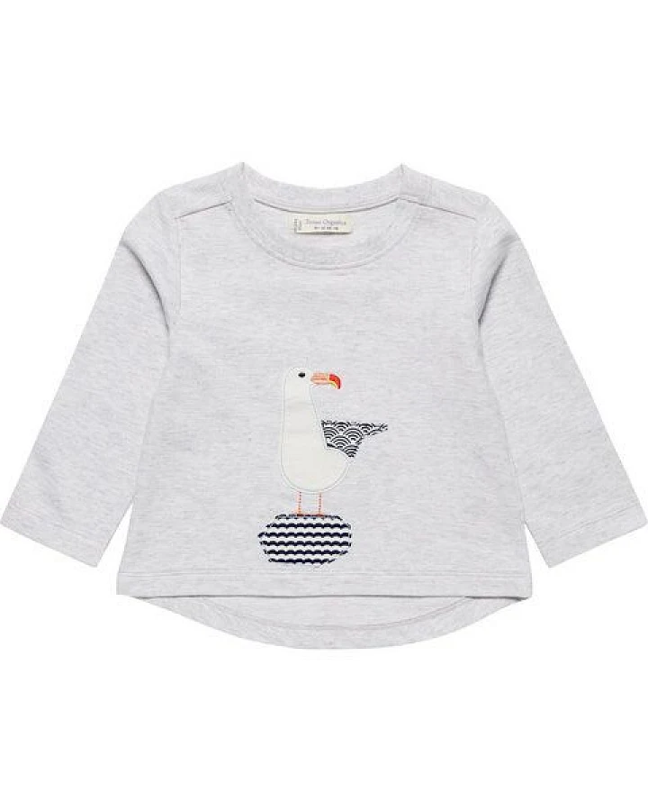 sense-organics Mädchen Sweatshirt grau melange Öko
