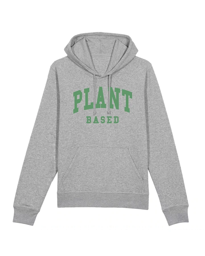 Oat Milk Club Damen vegan Hoodie Plant Based Unisex Grau