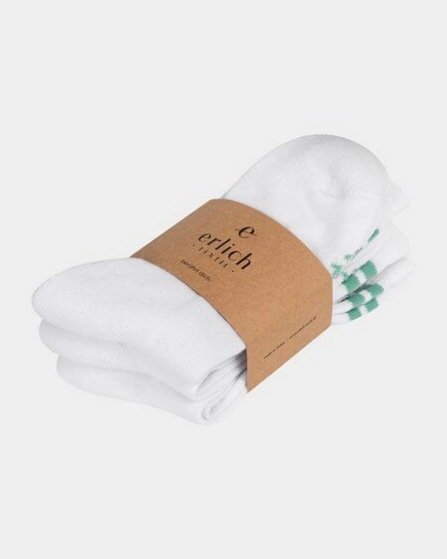 erlich textil Andi Tennis Socken 3er Pack aus Bio-Baumwolle, made in Europe – Ansicht 3