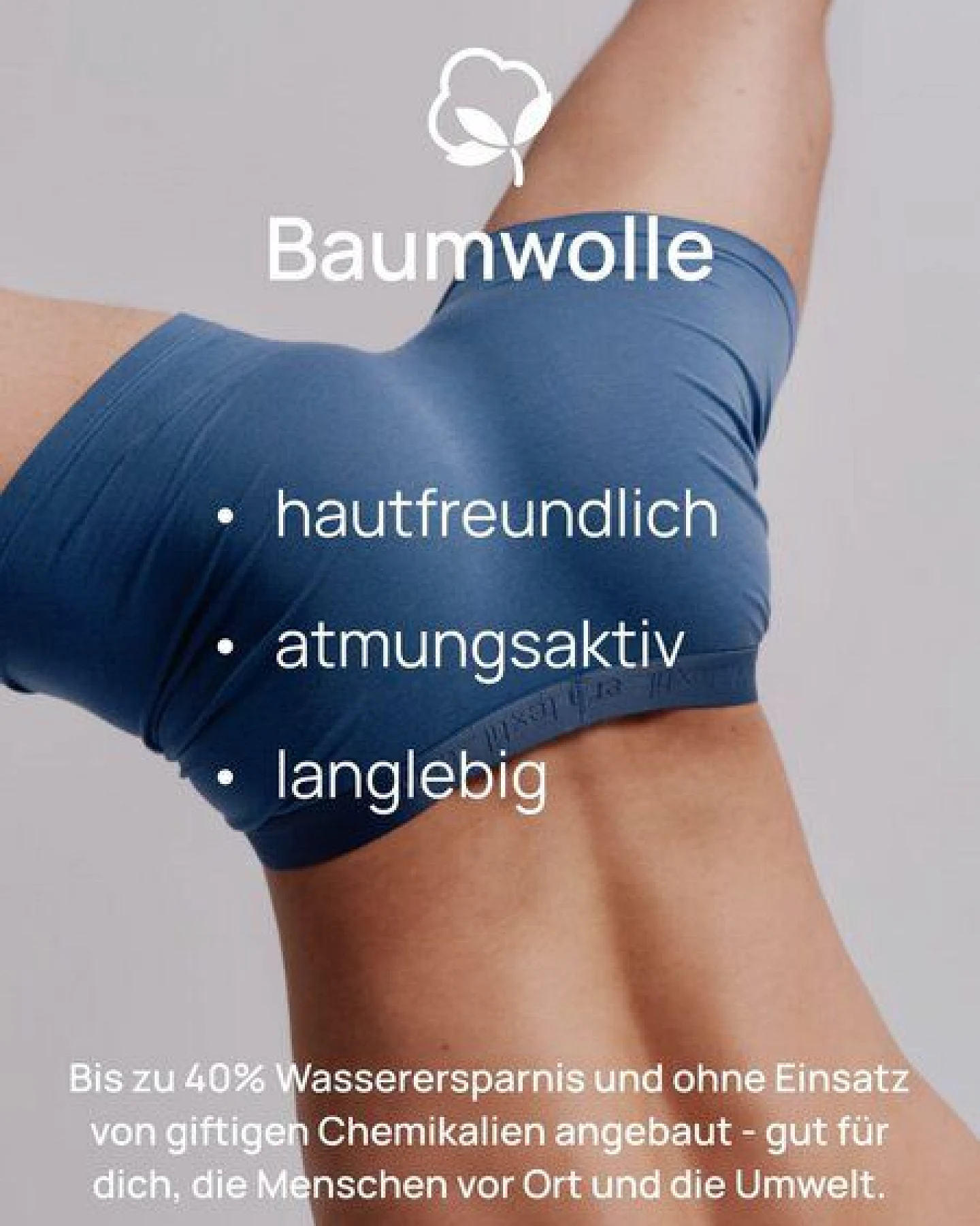 erlich textil Andi Tennis Socken 3er Pack aus Bio-Baumwolle, made in Europe – Ansicht 3
