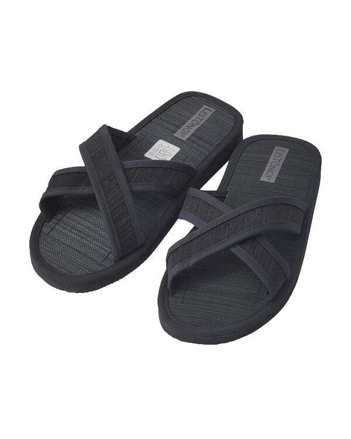 Les Tôngs Juncus-X Dark Offene Zimtlatschen vegane &Gesunde Zimtsohle Flip Flops