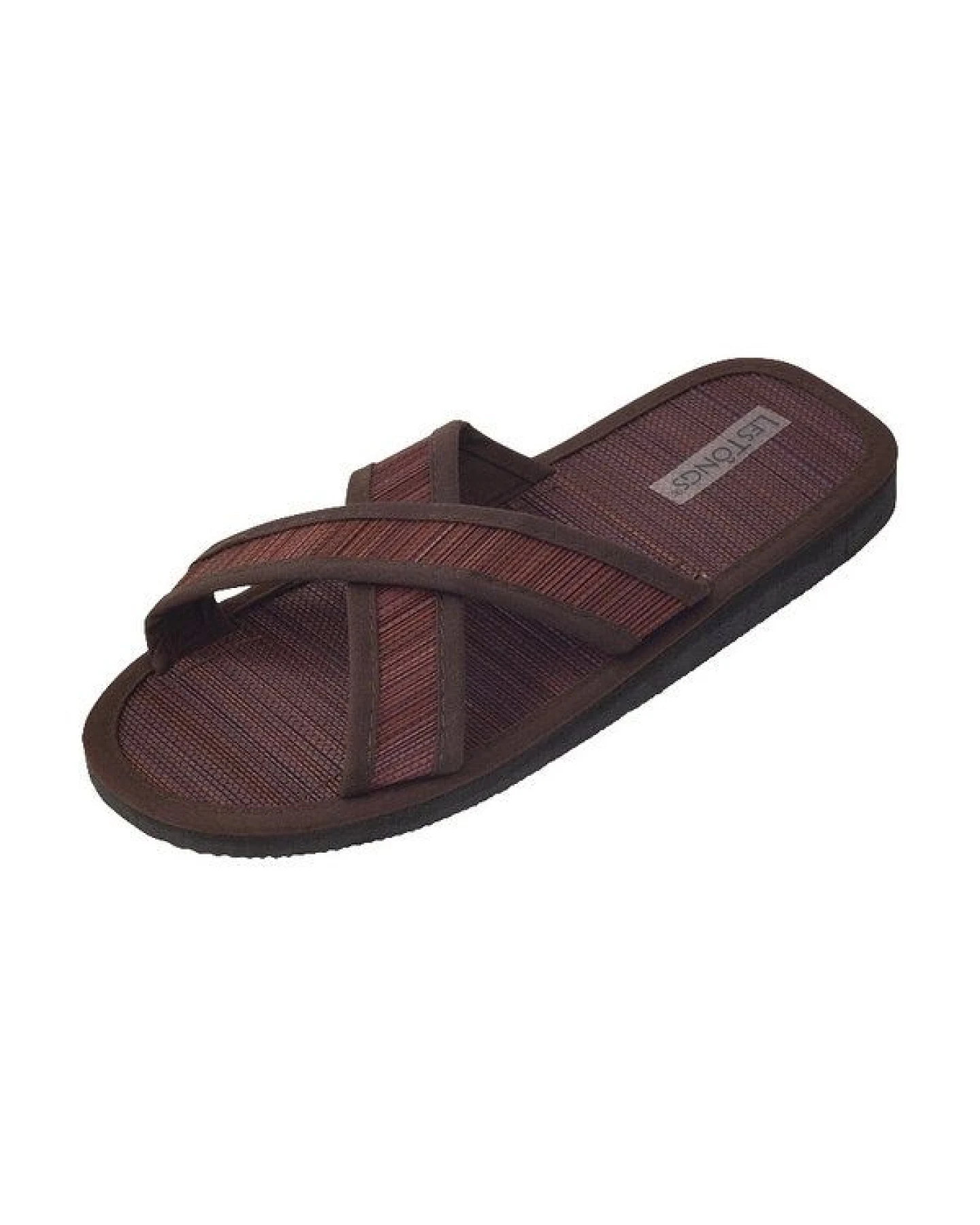 Les Tôngs Juncus-X Dark Offene Zimtlatschen vegane &Gesunde Zimtsohle Flip Flops – Ansicht 2