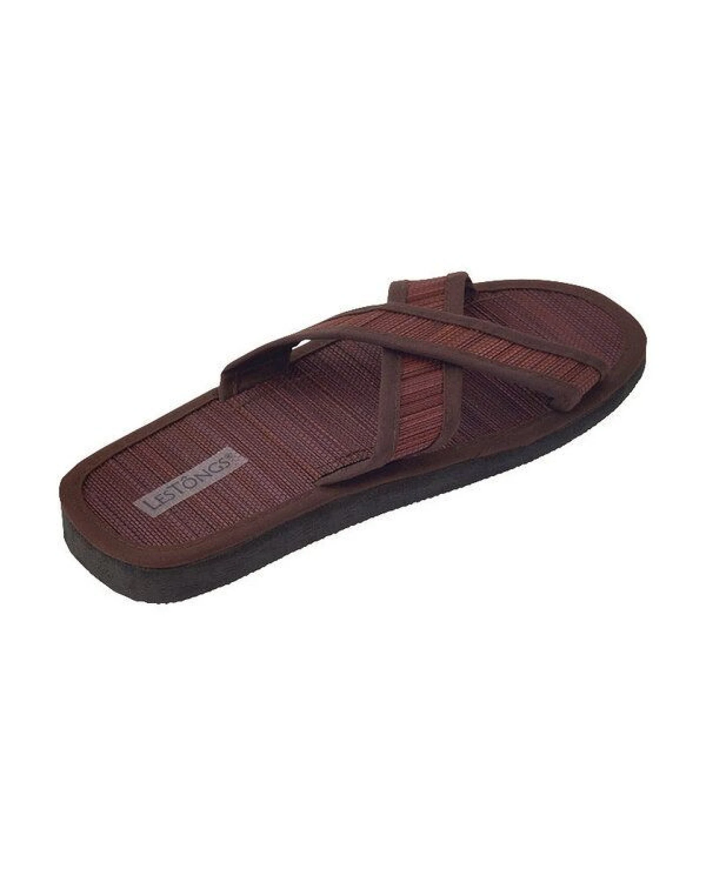 Les Tôngs Juncus-X Dark Offene Zimtlatschen vegane &Gesunde Zimtsohle Flip Flops – Ansicht 3