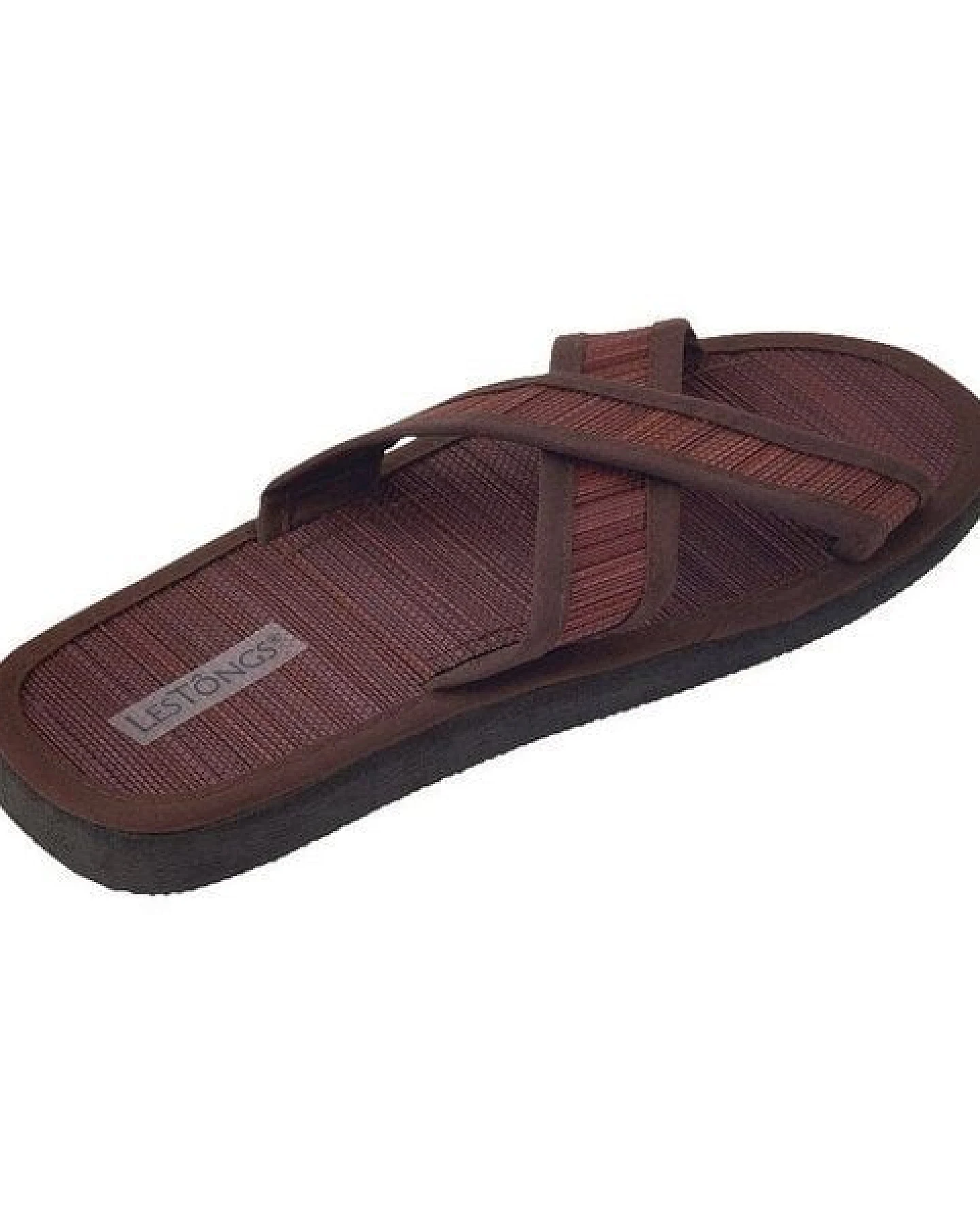 Les Tôngs Juncus-X Dark Offene Zimtlatschen vegane &Gesunde Zimtsohle Flip Flops – Ansicht 3