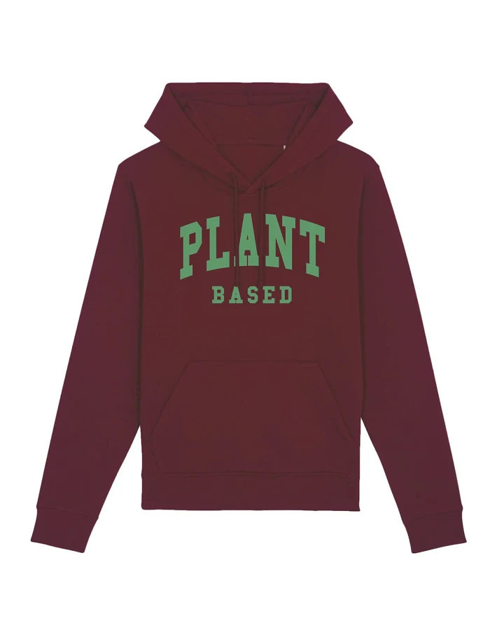 Oat Milk Club Damen vegan Hoodie Plant Based Unisex Maroon