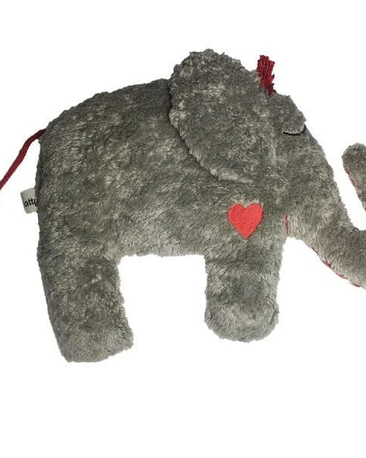 Pat und Patty Greifling mit Rassel "Elefant" ,grau ,PAT & PATTY , 100 % Baumwolle-kbA