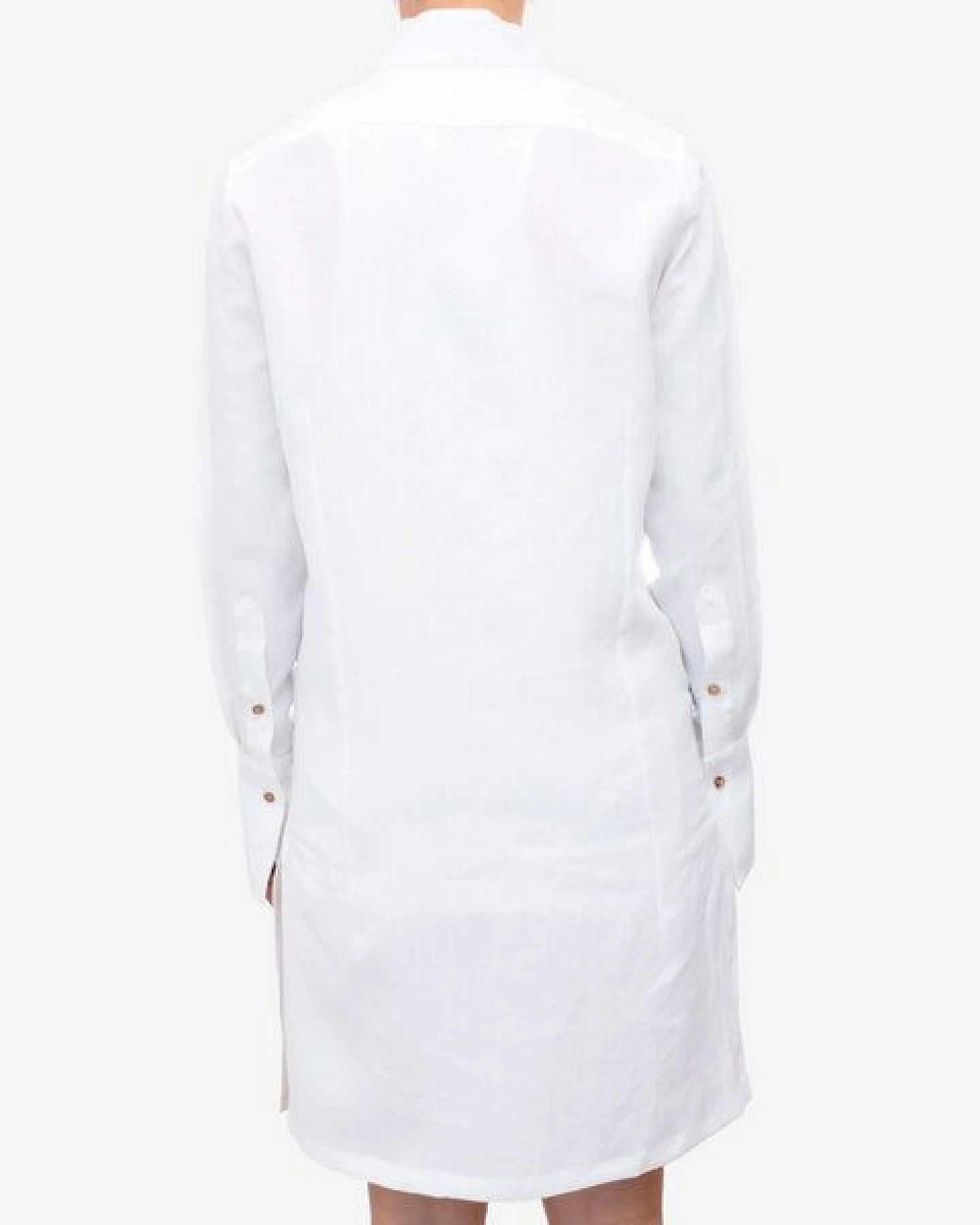 Lou-i Leinenkleid mit edlen Olivenholzknöpfen - Sommerkleid versch. Farben – Ansicht 3