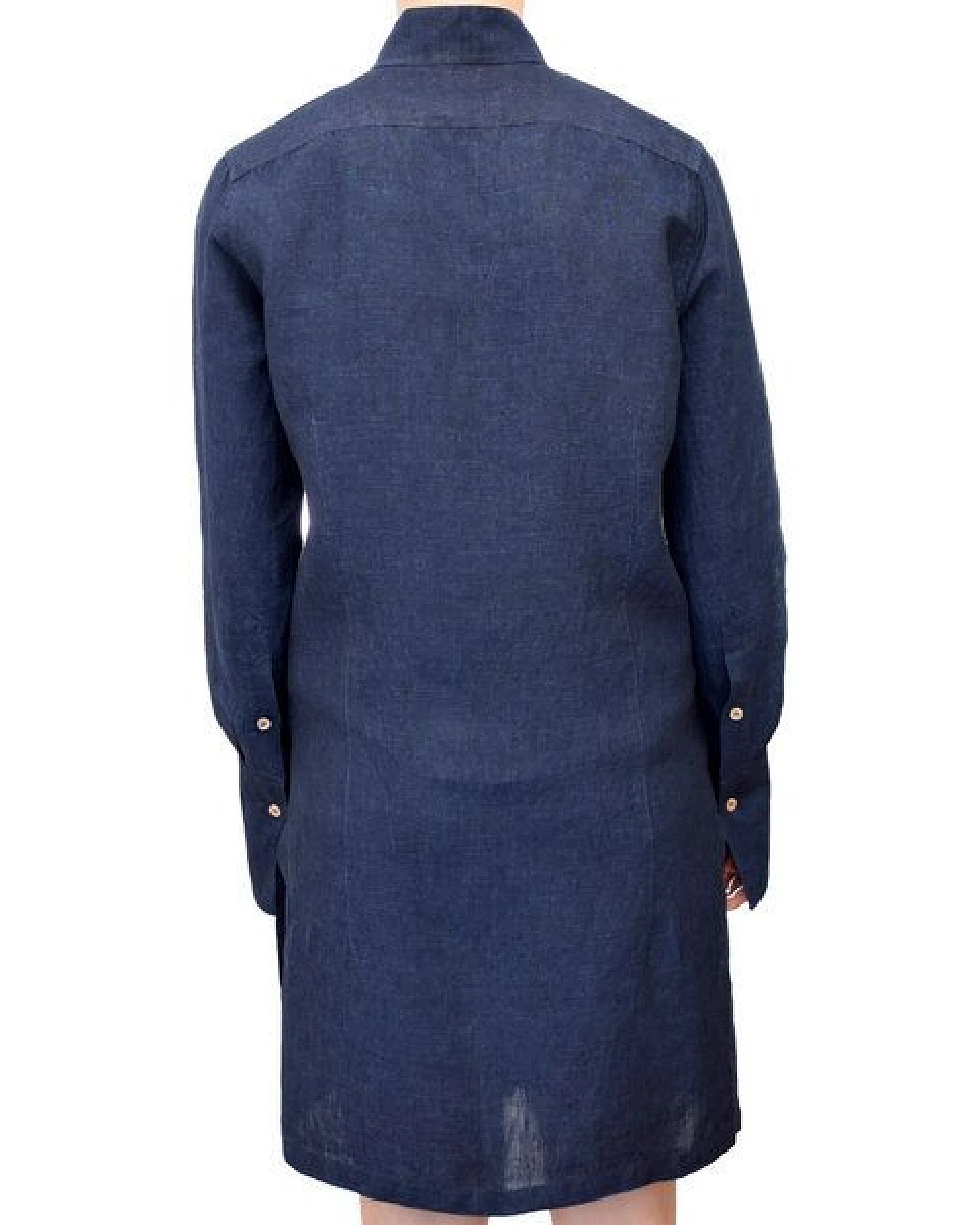 Lou-i Leinenkleid mit edlen Olivenholzknöpfen - Sommerkleid versch. Farben – Ansicht 3