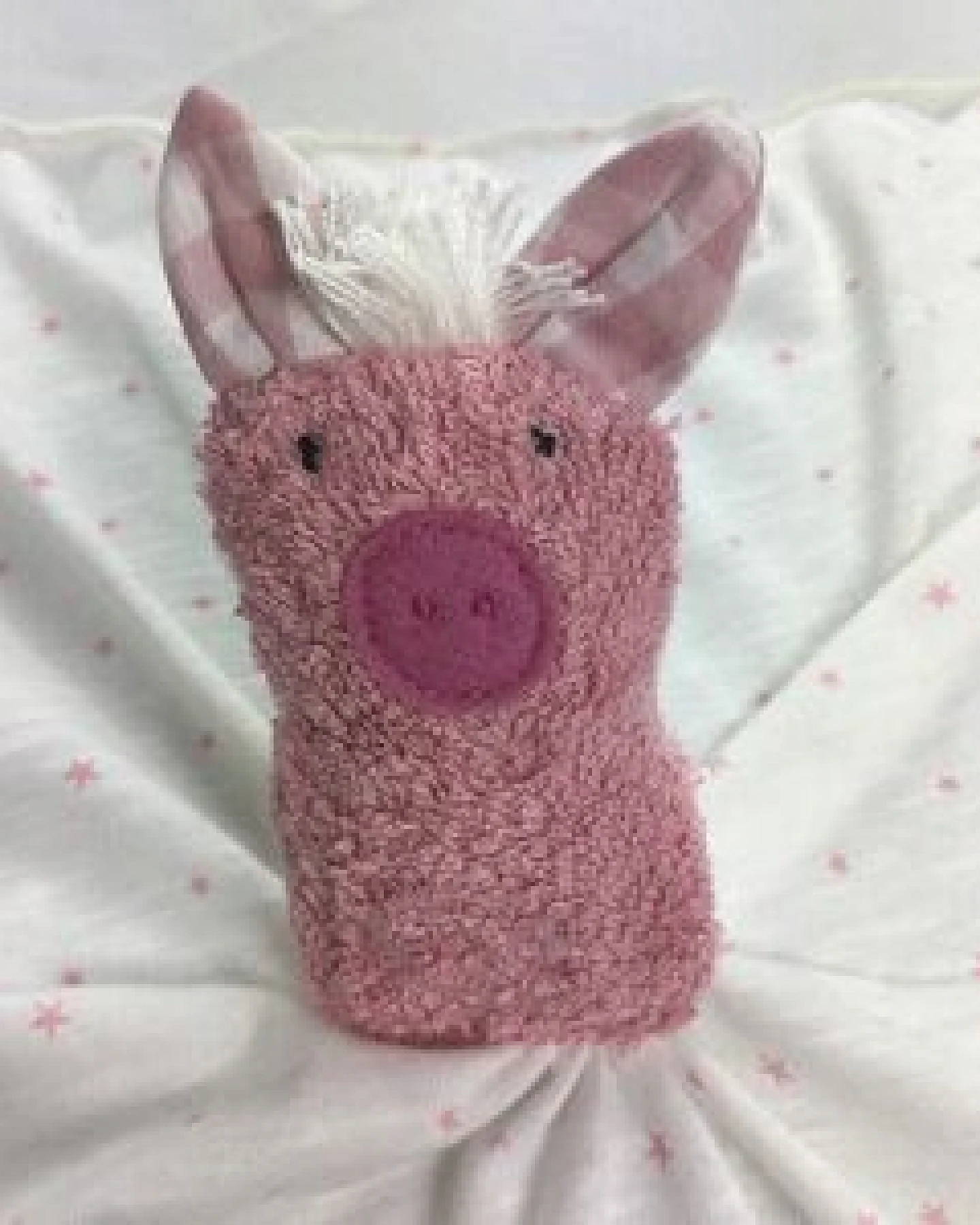 Pat und Patty Personalisertes Schmusetuch/Schnuffeltuch , Greifling "Schwein" ,Farbe : rosa, 100 % Baumwolle-kbA – Ansicht 3