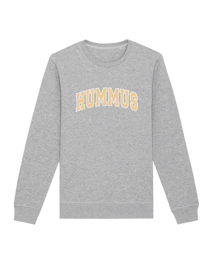 Oat Milk Club Damen vegan Sweatshirt Hummus Unisex Grau