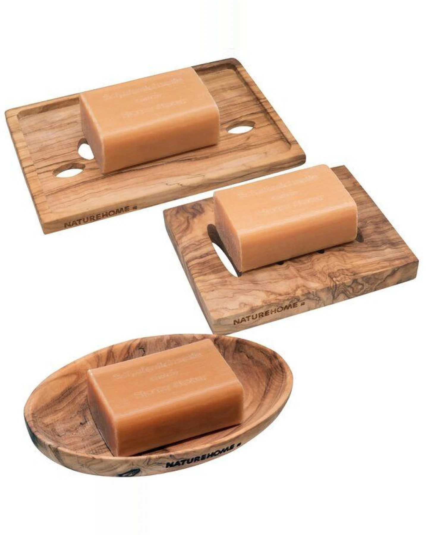 NATUREHOME Seifenschale aus Olivenholz verschiedene Formen – Ansicht 2