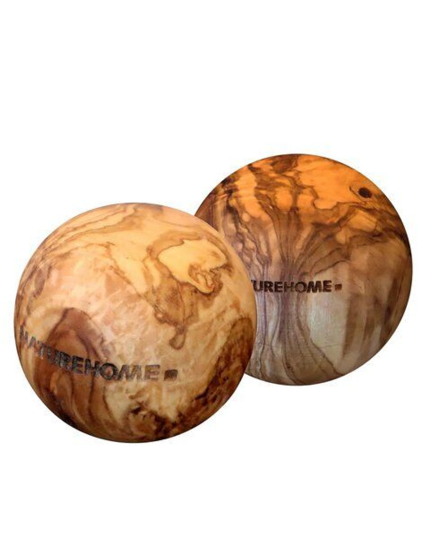 NATUREHOME Deko-Kugeln Handschmeichler 2er Set Olivenholz 5, 7 oder 10 cm – Ansicht 2