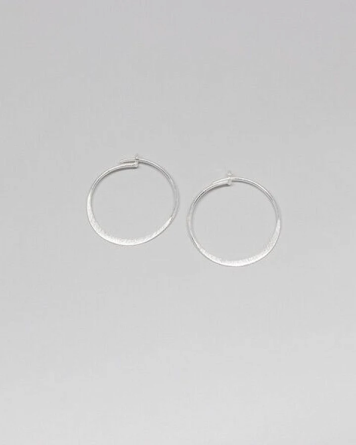 fejn jewelry Creole 'flat satin hoop M / L'