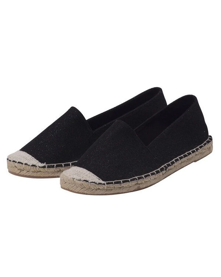 Japanwelt Espadrilles Damen Espadrilles Glitzer Canvas Slipper Sommerlatschen ALS Abendschuh