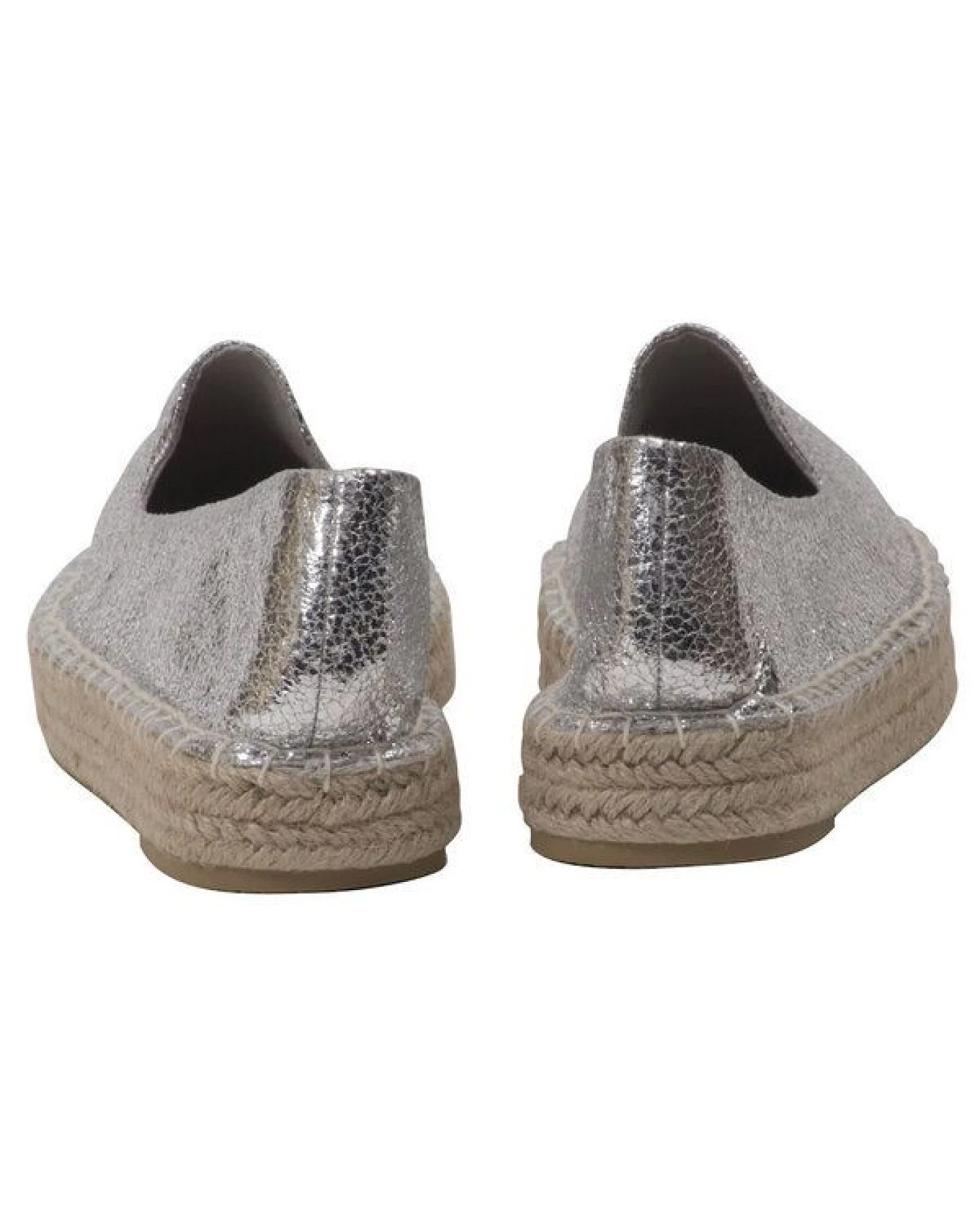 Japanwelt Espadrilles Damen Espadrilles Plateau Metallic Glitzer Sommerlatschen Plateausohle – Ansicht 2