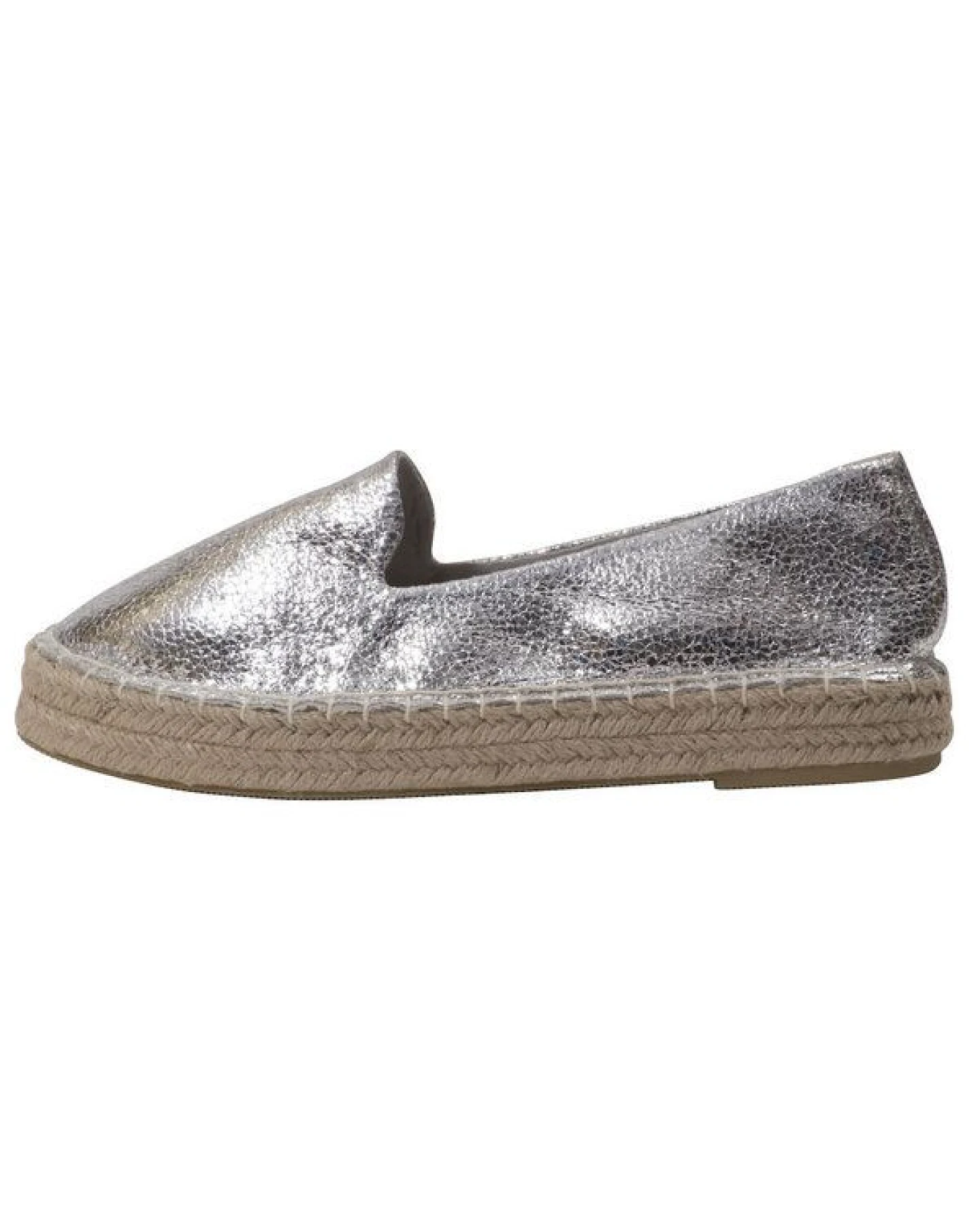 Japanwelt Espadrilles Damen Espadrilles Plateau Metallic Glitzer Sommerlatschen Plateausohle – Ansicht 4