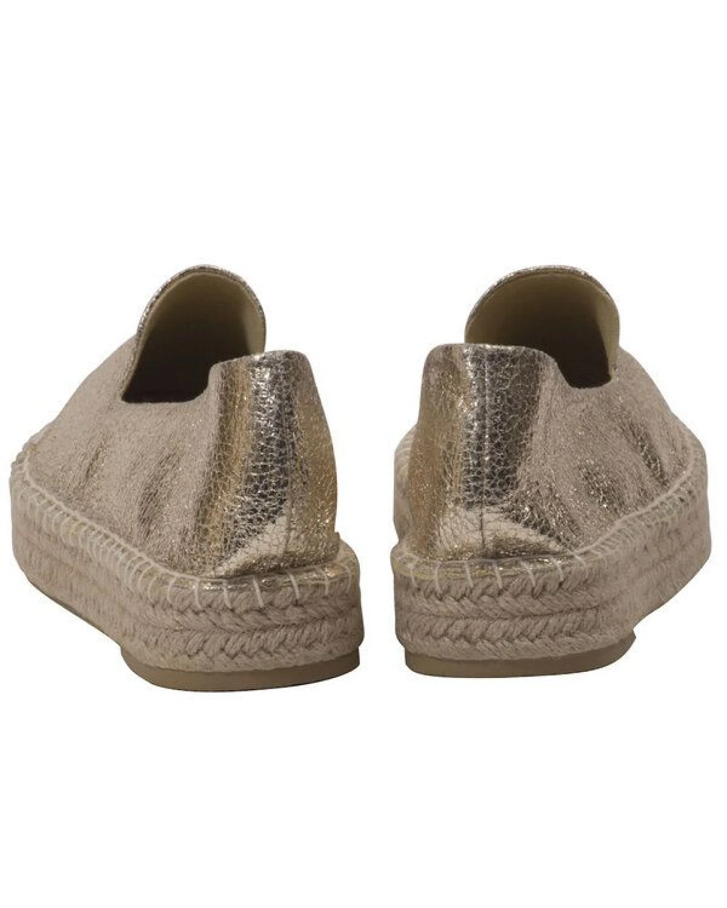 Japanwelt Espadrilles Damen Espadrilles Plateau Metallic Glitzer Sommerlatschen Plateausohle – Ansicht 2
