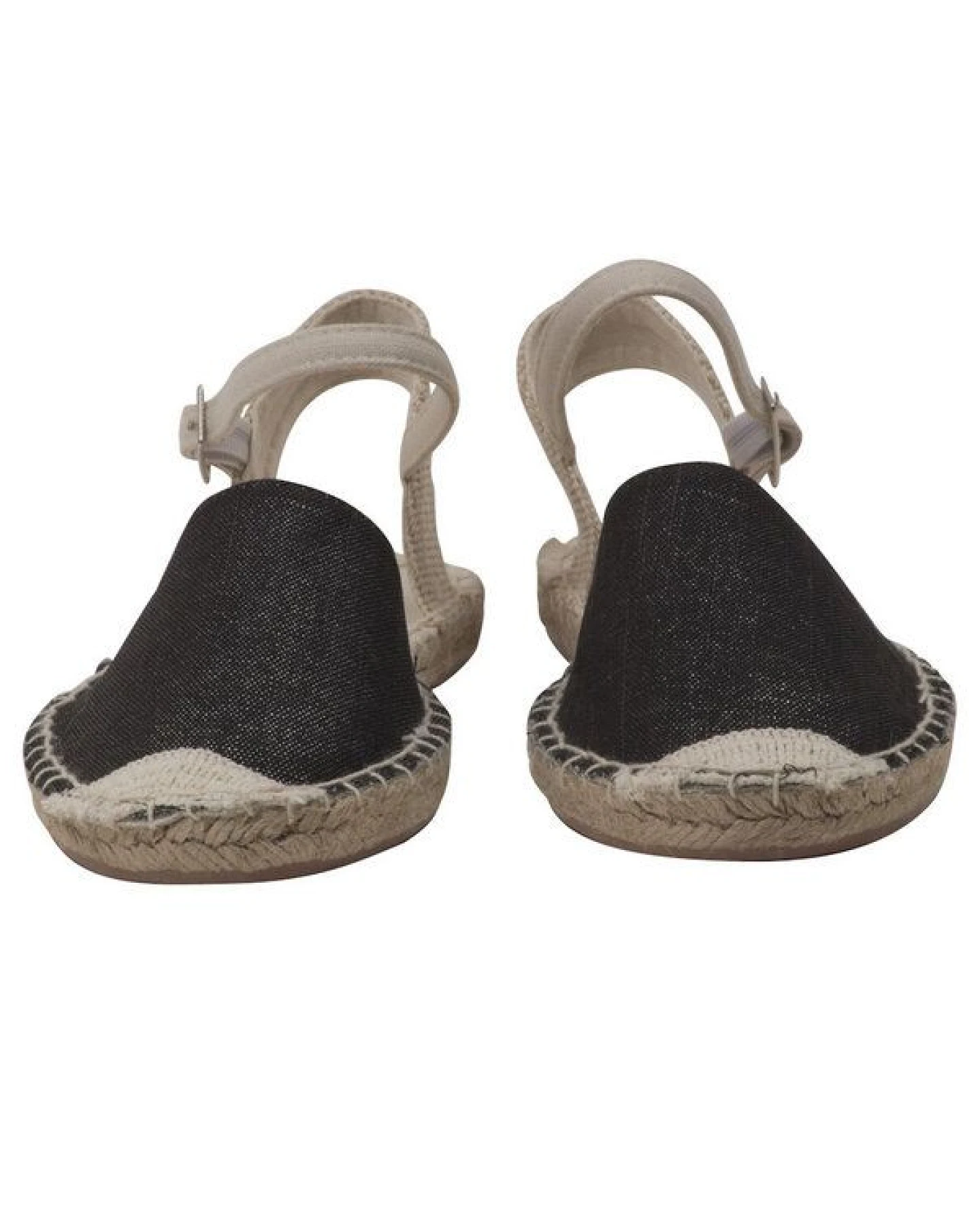 Japanwelt Espadrilles Damen Espadrilles Riemchen Canvas offen Slipper Sommersandalen – Ansicht 3