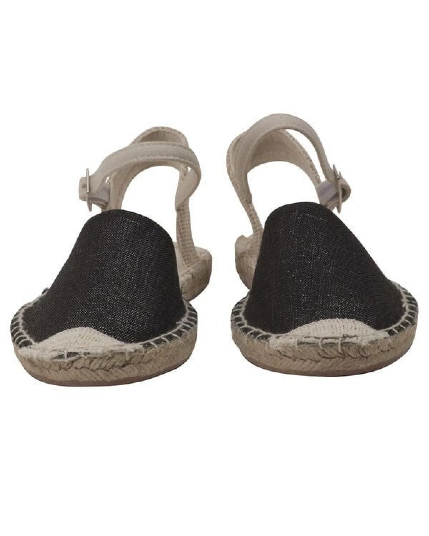 Japanwelt Espadrilles Damen Espadrilles Riemchen Canvas offen Slipper Sommersandalen – Ansicht 3
