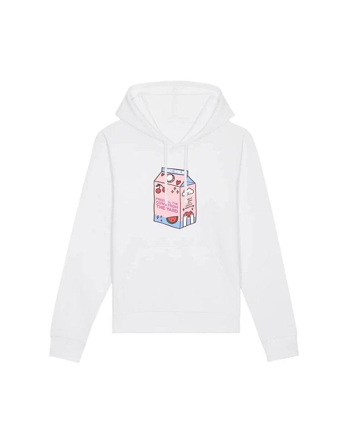 Oat Milk Club Damen vegan Hoodie Meine Hafermilch Befreit Alle Kühe Vom Hof Unisex Weiß