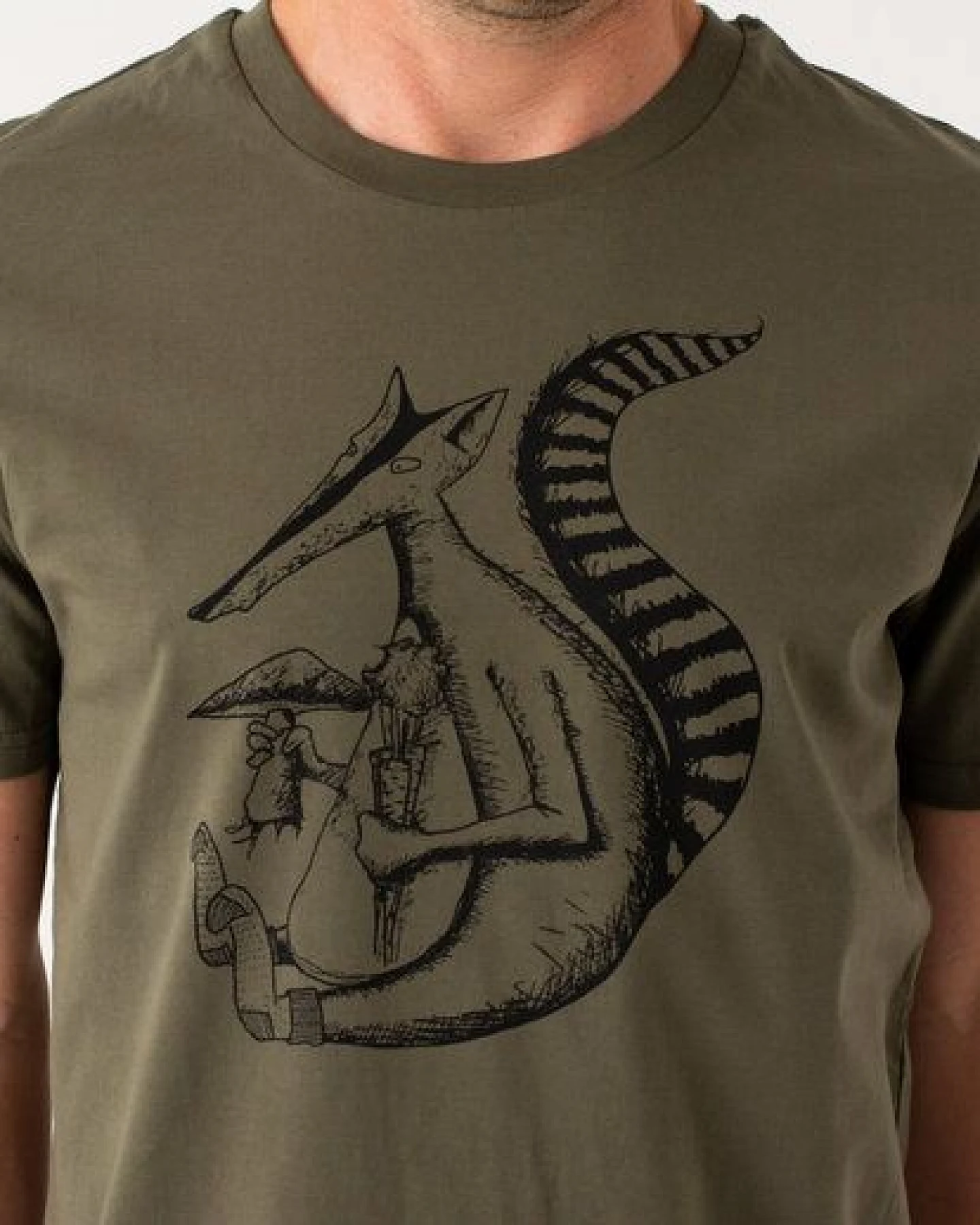Cmig Duchs T-Shirt für Herren in khaki – Ansicht 3