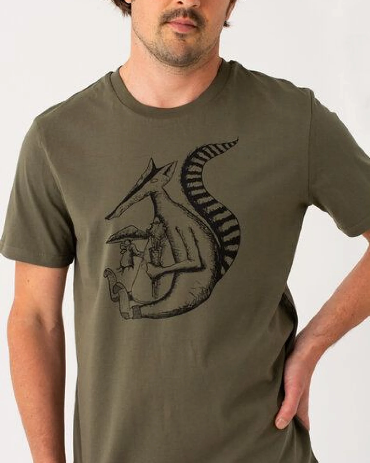 Cmig Duchs T-Shirt für Herren in khaki – Ansicht 2