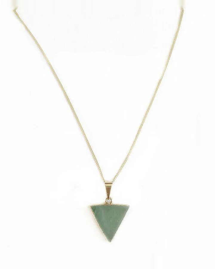 Aventurin Dreieck Halskette vergoldet von Crystal and Sage