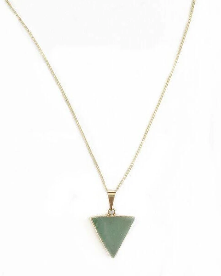 Aventurin Dreieck Halskette vergoldet von Crystal and Sage